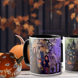 Gothic Haunted House Halloween Mugg