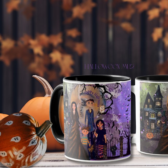 Gothic Haunted House Halloween Mugg (Gothic Haunted House Halloween Mug)