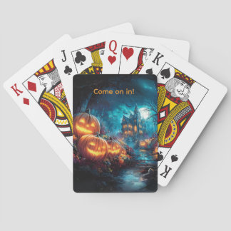 Gothic Haunted House-Jack-O-Lanterns Casinokort