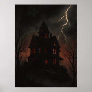 Gothic Haunted House Poster