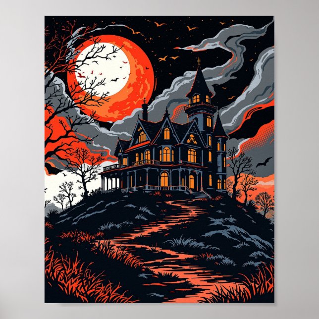 Gothic Haunted House Poster (Framsidan)