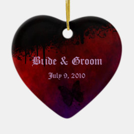 Gothic Heart Keepsak Bröllop Ornament