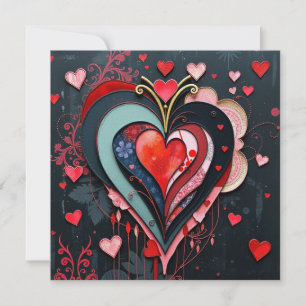 Gothic Heart-kort för Valentineser