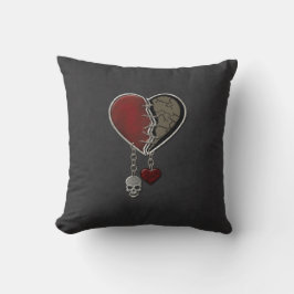 Gothic Heart med Skull Kudde