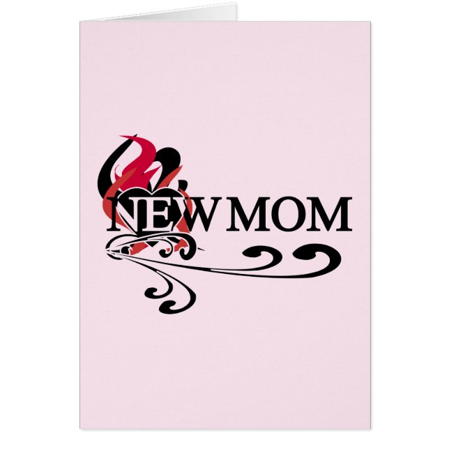 Gothic Heart New mamma Tshirts and Gifts Hälsningskort (Framsidan)