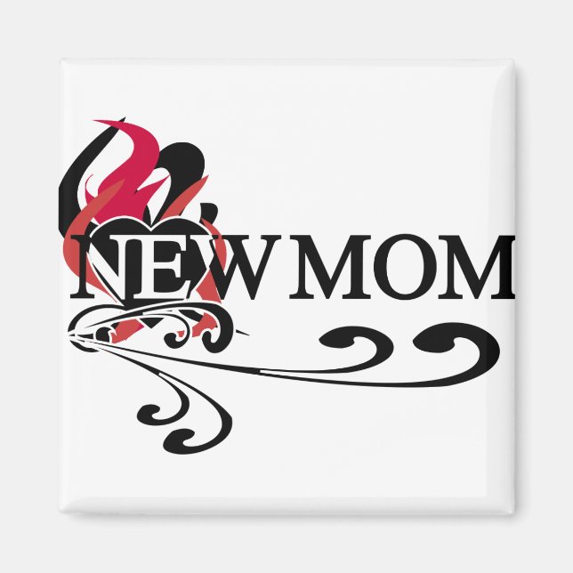 Gothic Heart New mamma Tshirts and Gifts Magnet (Framsidan)