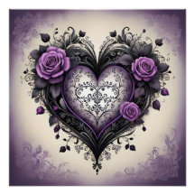 Gothic Heart, Ro och Filigree 🖤 Vintage Design