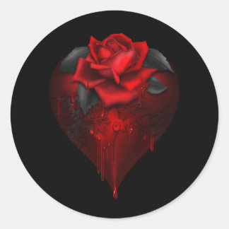 Gothic Heart Runt Klistermärke