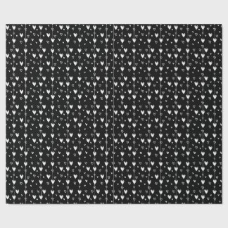 Gothic Hearts Black and White Presentpapper