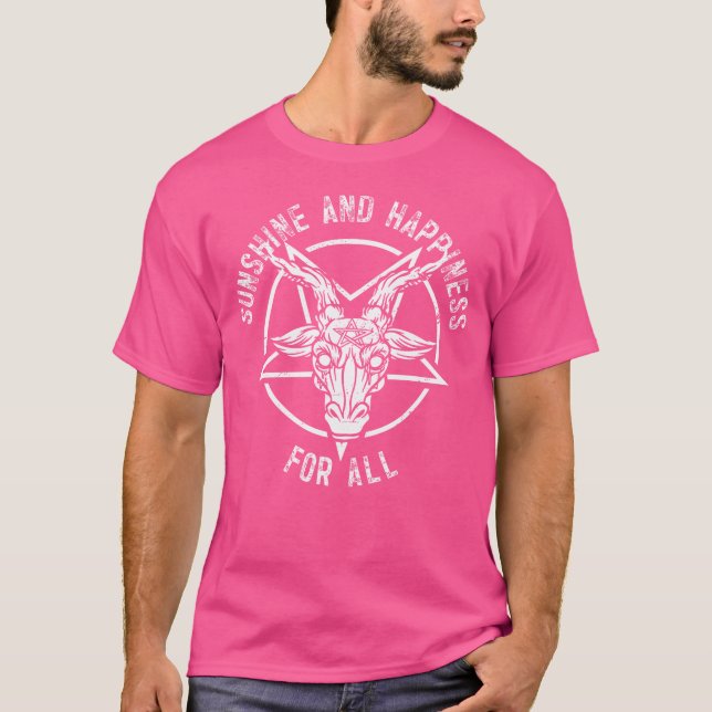 Gothic Heavy Metall Mörk Sten Sunshine and Happine T Shirt (Framsida)