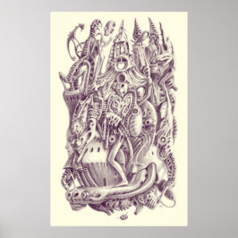 Gothic himmel kyrka poster