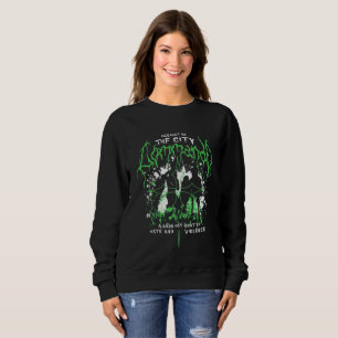 Gothic Horror Metal Logotyp Neongrön Tröja