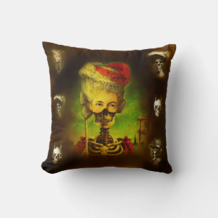 Gothic Horror Skeleton Dekorativ kudde