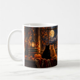 Gothic höst katter Mugg – Mysig Halloween konst