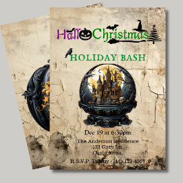 Gothic House Hallo-jul Helgdag Bash Inbjudningar