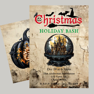 Gothic House Halloween-Helgdag Bash Inbjudningar