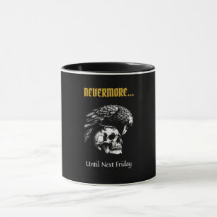 Gothic Humor med Raven och Skull Mugg