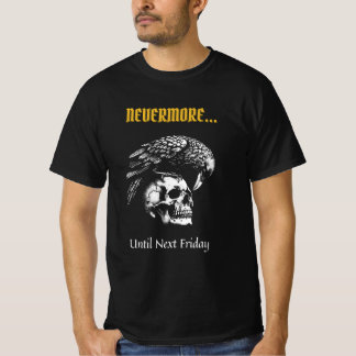 Gothic Humor med Raven och Skull T Shirt