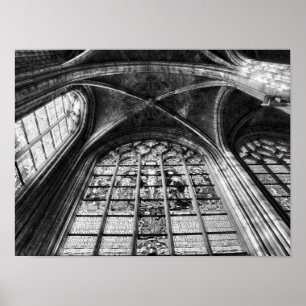 Gothic insida i kyrkan poster