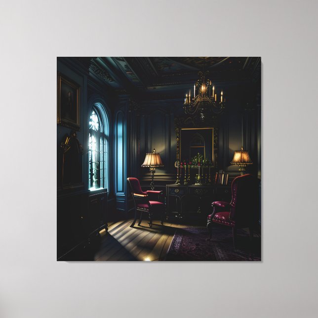 Gothic Inside Mansion Antiques Canvastryck (Framsida)