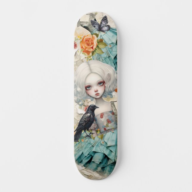Gothic Inspire Blue Dress & Peach Ro Skateboard (Framsida)