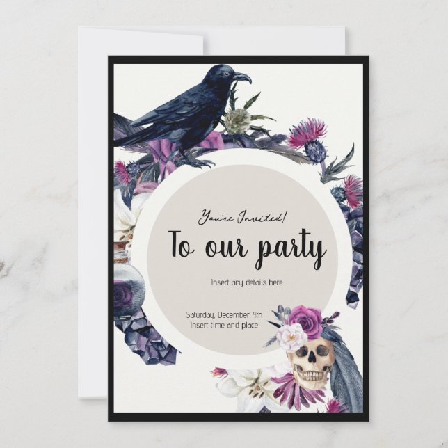 Gothic Inspired Party-inbjudan Inbjudningar (Framsida)