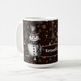 Gothic Julgran Creepy Snögubbar Kaffemugg