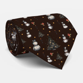Gothic Julgran Creepy Snögubbar Neck Tie Slips