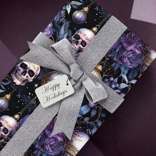 Gothic Julgran Döskallars Black & Lila Presentpapper