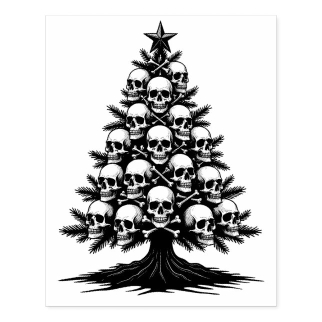 Gothic Julgran II Stämpel (Tryck)