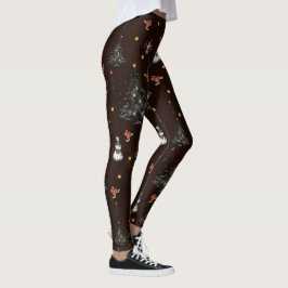 Gothic Julgran Snögubbe Animals Leggings