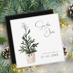 Gothic Julgran Winter Wedding Spara Datumet