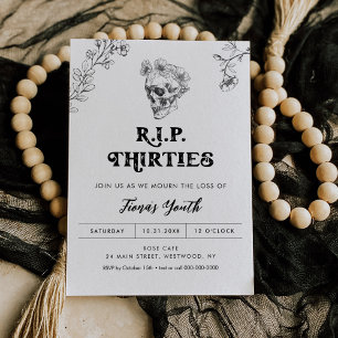 Gothic Kärlek 40:e födelsedagsinbjudan, RIP 30:s Inbjudningar
