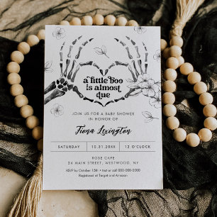 Gothic Kärlek Halloween Baby Shower-inbjudan Inbjudningar