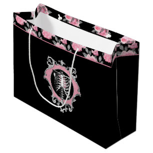 Gothic Kärlek   Rosa och svart Blommigt av Skelet