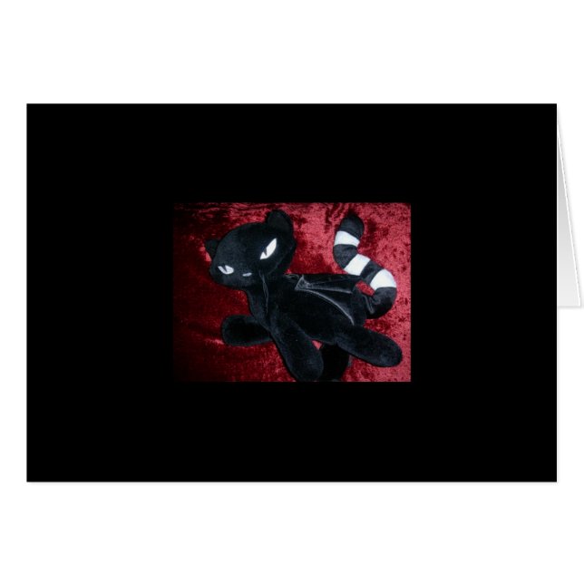 Gothic Kattunge Card Hälsningskort (Framsidan Horizontal)
