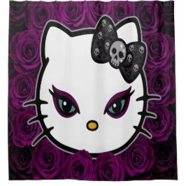 Gothic Kattunge Shower Curtain