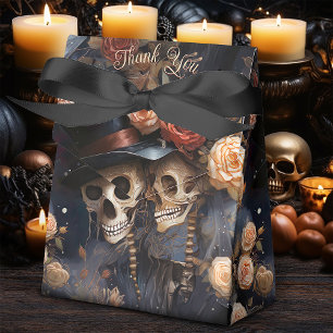 Gothic Kissing Döskallars Romantic Skeleton Bröllo Presentaskar