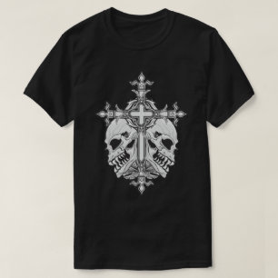 Gothic Kor med Döskallar T Shirt