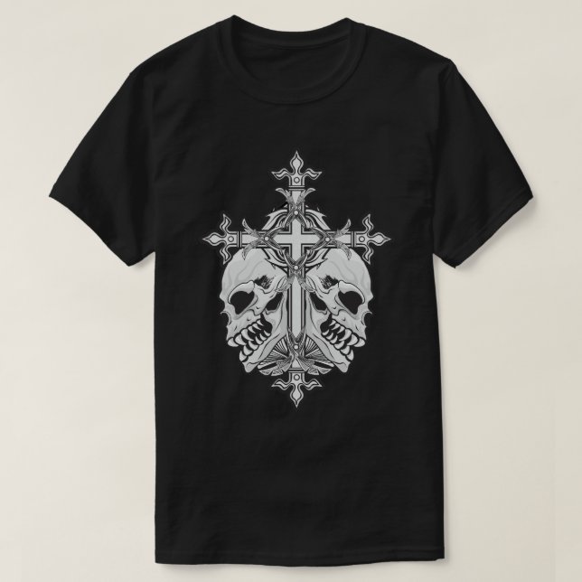 Gothic Kor med Döskallar T Shirt (Design framsida)