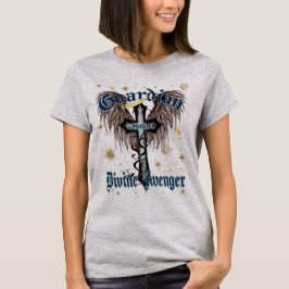 Gothic Kor med Vingar Guardian Justice och Divin T Shirt