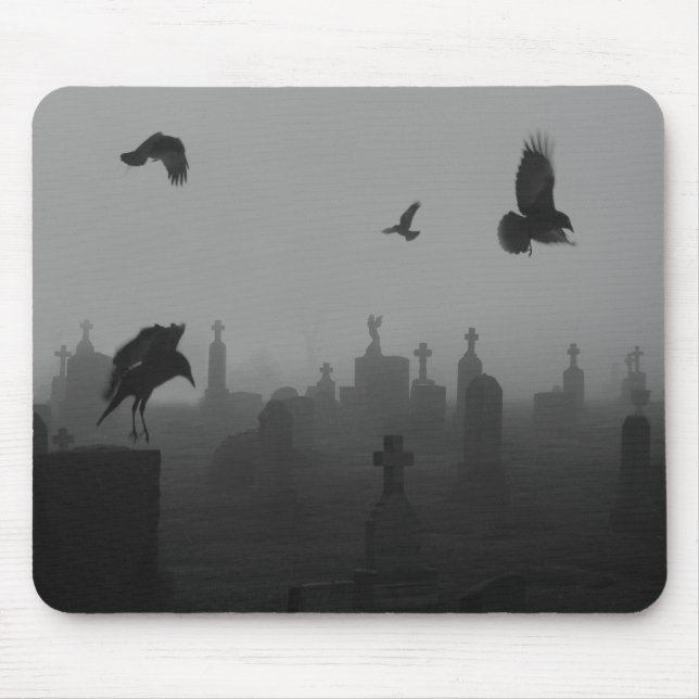 Gothic-Kråkor i monokrom Musmatta (Framsidan)