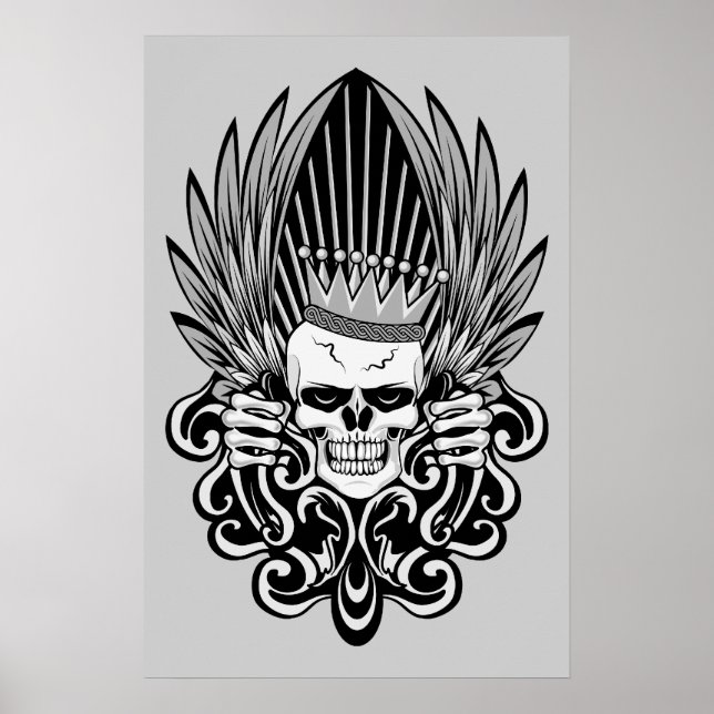 Gothic Kung Skull Poster (Framsidan)