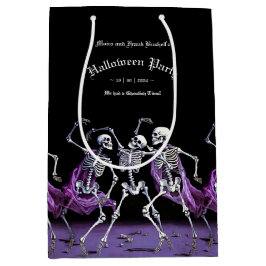 Gothic Lila Dancing Skeletons Halloween