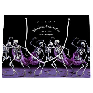 Gothic Lila Dancing Skeletons Spooky Bröllop