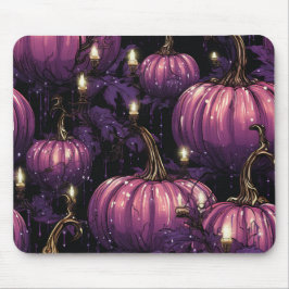 GOTHIC LILA PUMPKINS MED GLOWINGCANDLES MUSMATTA