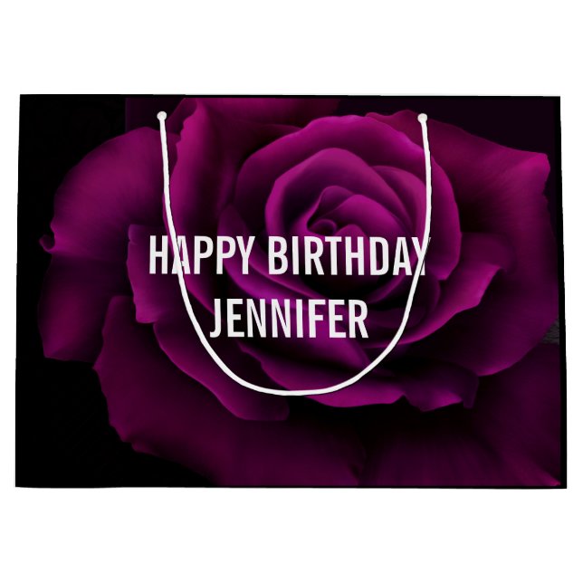 Gothic Lila-Röd ros Flower Birthday (Framsidan)