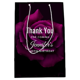 Gothic Lila-Röd ros Flower Birthday Tack