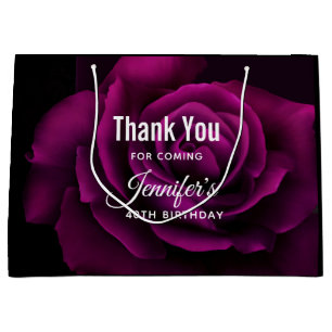 Gothic Lila-Röd ros Flower Birthday Tack