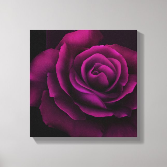 Gothic Lila-Röd ros Flower Canvastryck (Framsida)